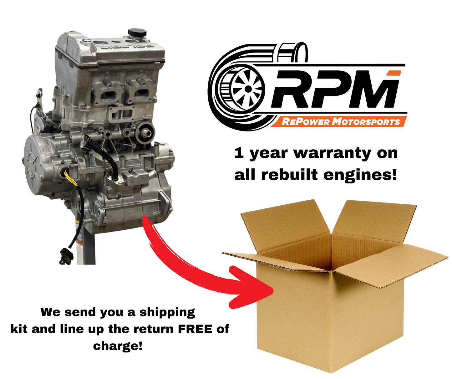 2014 Polaris Ranger 570 XP Rebuilt Engine 2204950