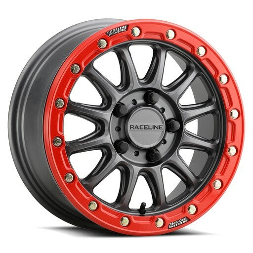 Alpha Beadlock Wheel Gunmetal/Red