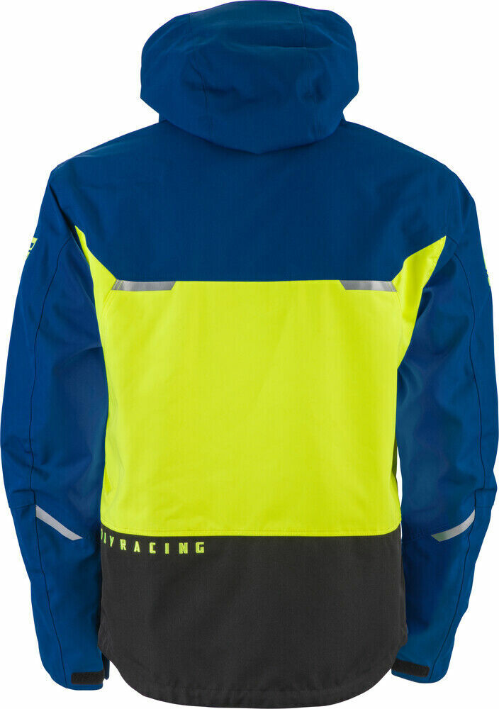 FLY RACING CARBON JACKET BLUE/HI-VIS/BLACK MD OEM: 470-4131M