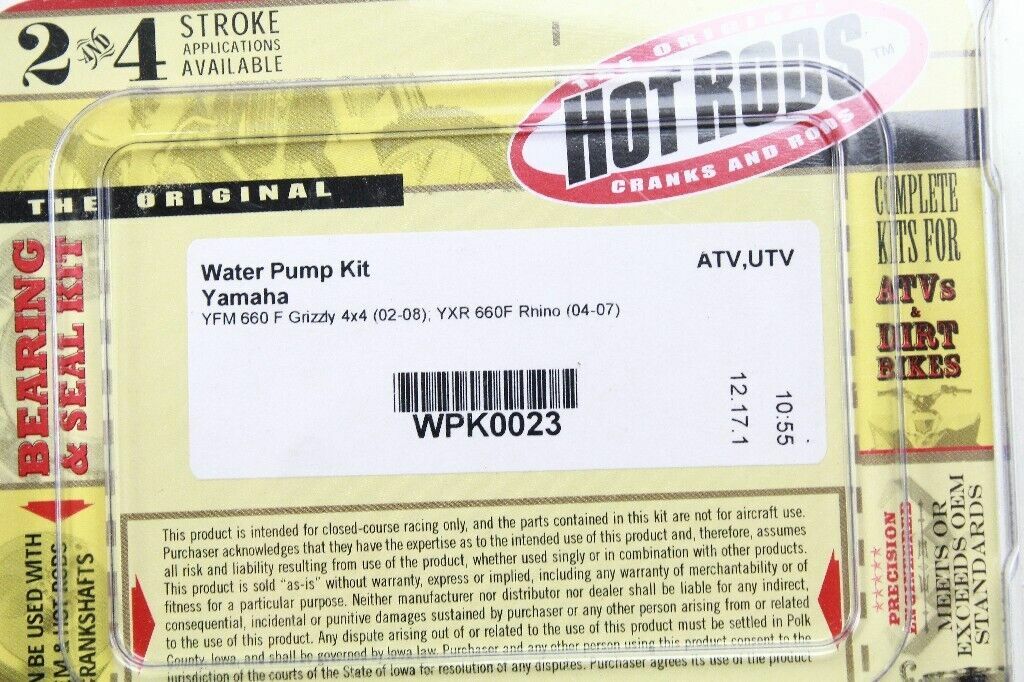 2008 Yamaha Raptor 660R Water Pump Kit OEM: WPK0023